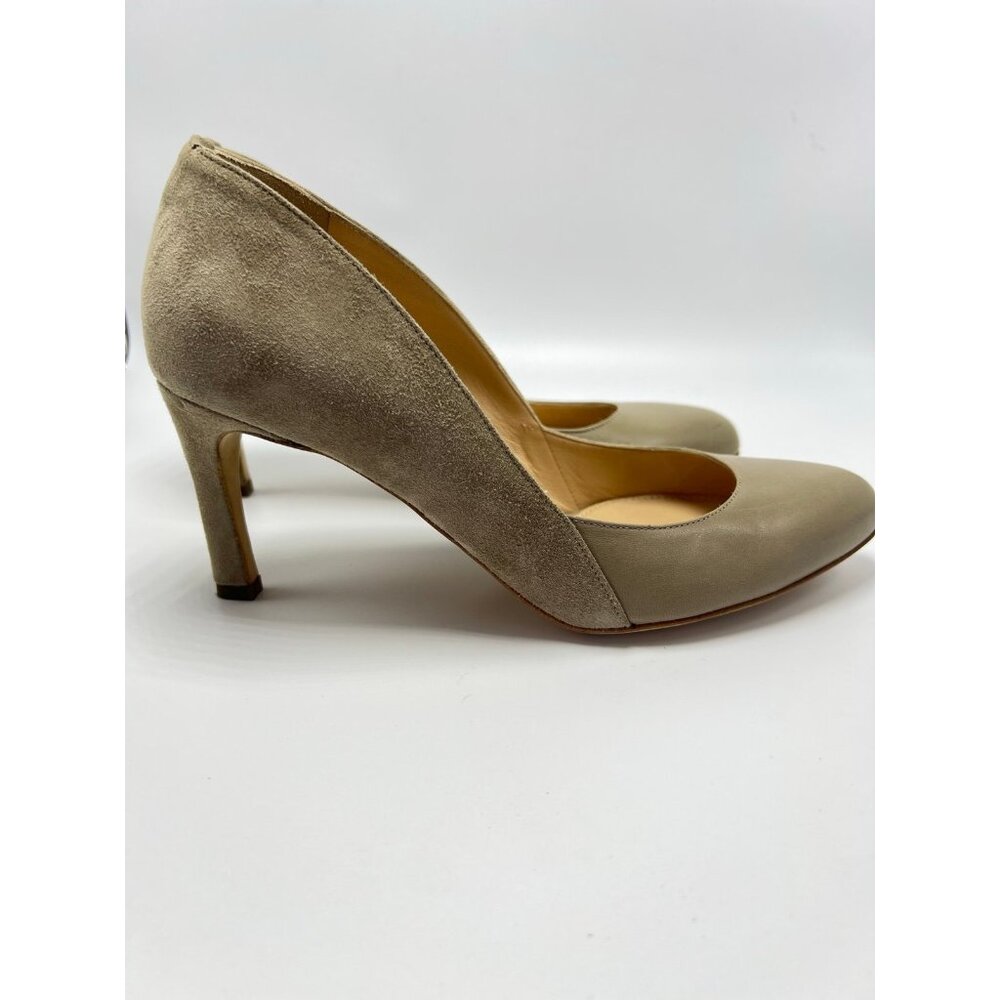 New! Jill sander beige leather suede Heels sz 6.5 (37 EU) - Picture 6 of 11